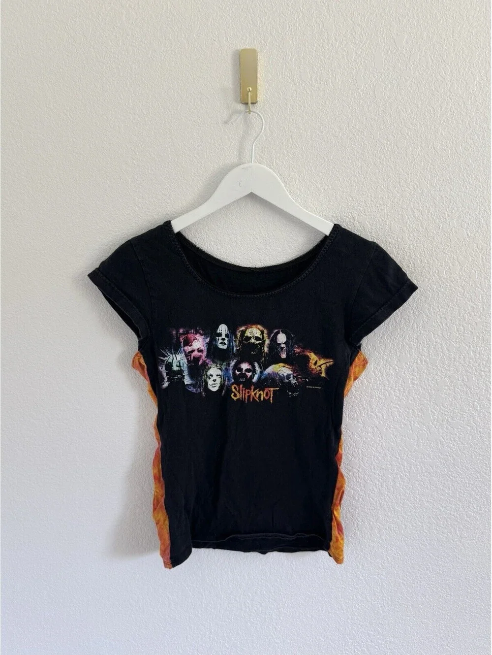 Vintage 2004 Women’s Y2K Reworked Slipknot Tee Rock Band Shirt Size Small/Medium